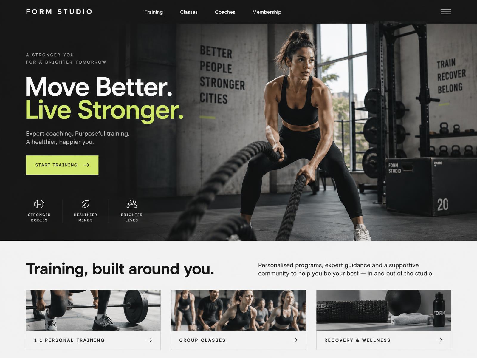 FORM STUDIO website design preview